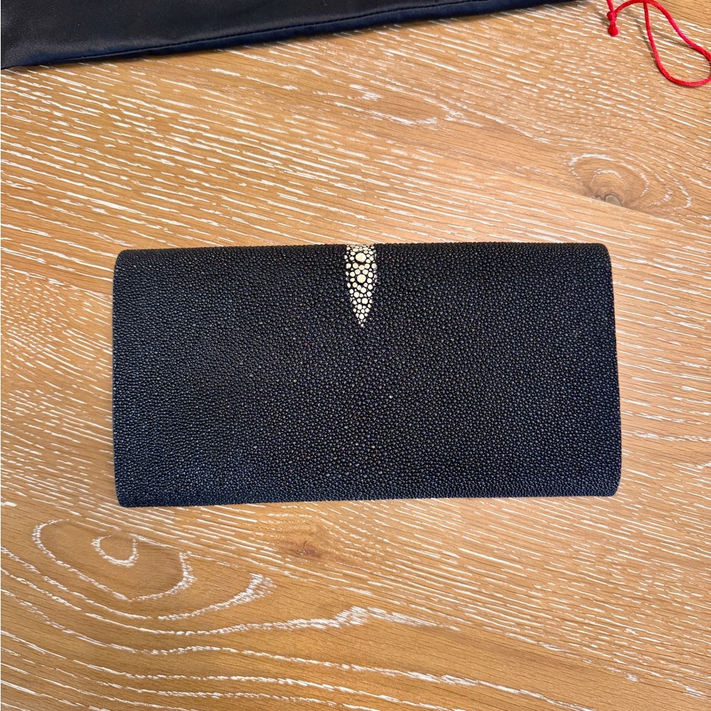 Vintage Stingray Skin Black Clutch